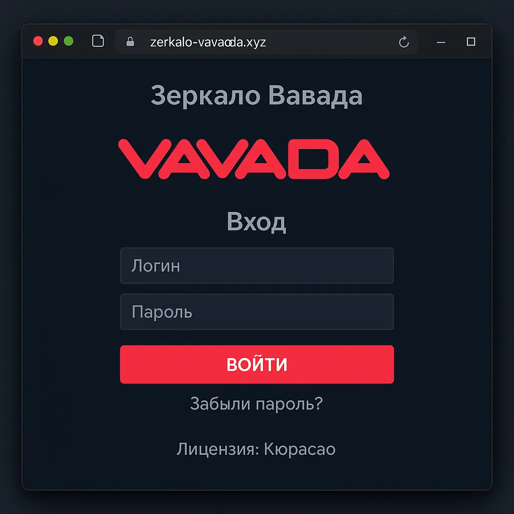 вавада рабочее зеркало
